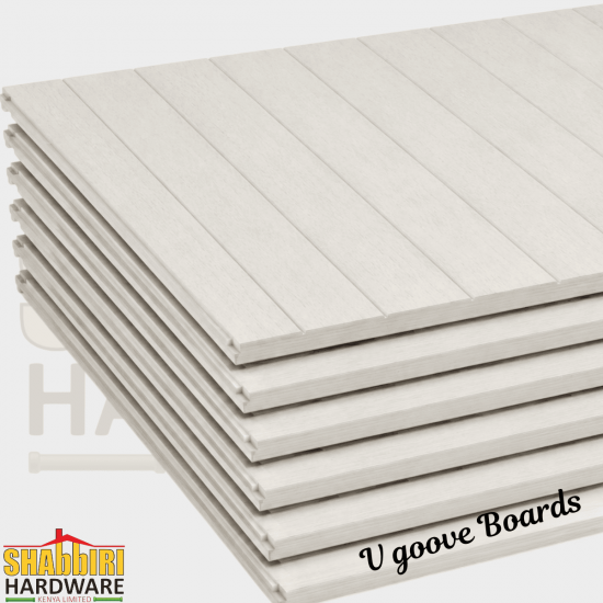 Fiber Cement  V-Groove Cassiano / Cassia Deco Board 6mm × 1200mm × 2400mm In Kenya