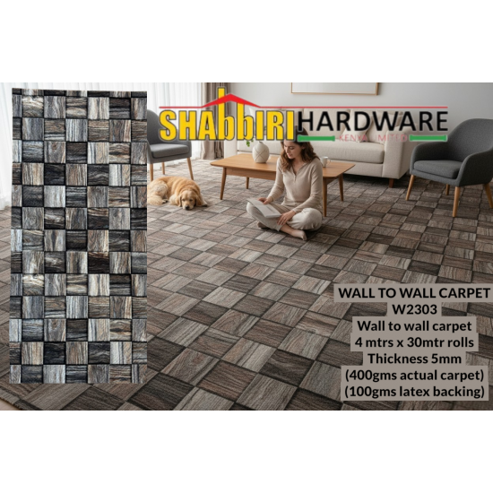 Premium Wall-to-Wall Carpet W2303 – 5mm Thick Heavy Duty Soft Carpet Flooring 