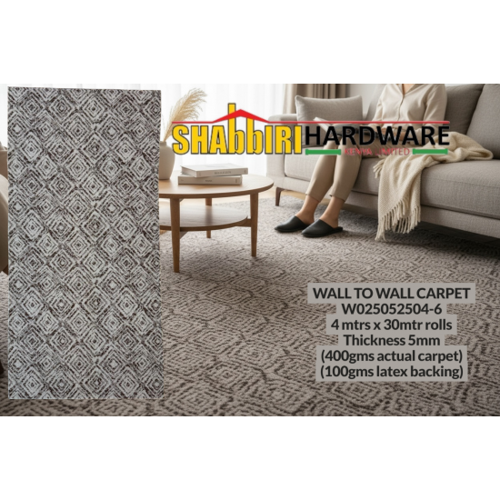 Premium Wall-to-Wall Carpet W025052504-6 – 5mm Thick Heavy Duty Soft Carpet Flooring 