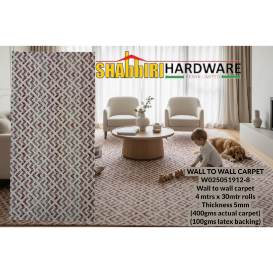 Premium Wall-to-Wall Carpet W025051912-8 – 5mm Thick Heavy Duty Soft Carpet Flooring 