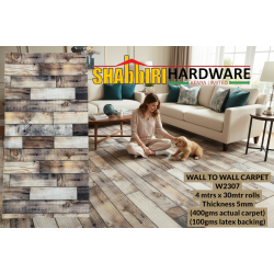 Premium Wall-to-Wall Carpet W2307 – 5mm Thick Heavy Duty Soft Carpet Flooring 