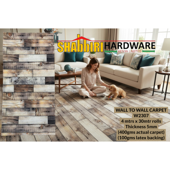 Premium Wall-to-Wall Carpet W2307 – 5mm Thick Heavy Duty Soft Carpet Flooring 