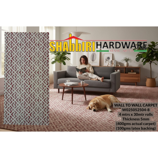 Premium Wall-to-Wall Carpet W025052504-8 – 5mm Thick Heavy Duty Soft Carpet Flooring 