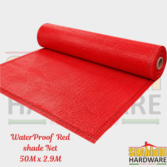 Waterproof Red Shade Net 320 GSM – 50m x 2.9m | Heavy Duty Outdoor Shade Net in Nairobi Kenya