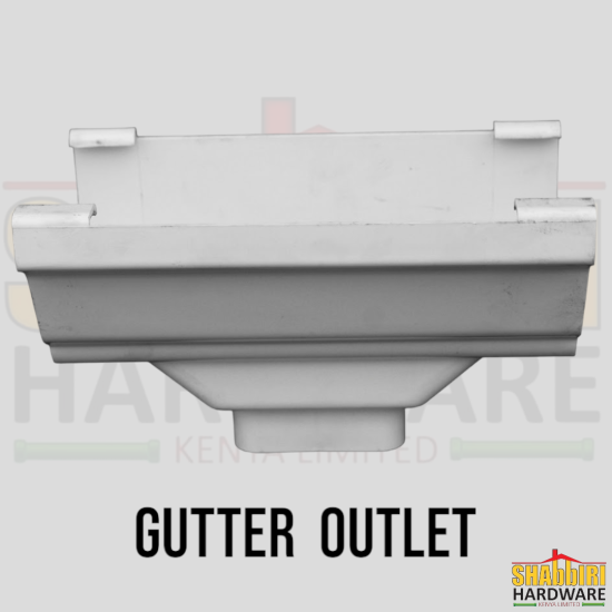 SQUARE GUTTER OUTLET -WHITE