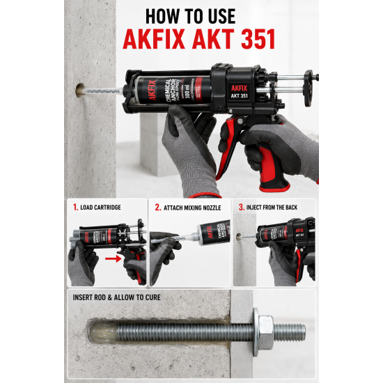 Akfix AKT 351 Chemical Anchor Gun – Heavy-Duty Epoxy Anchor Applicator Gun in Kenya