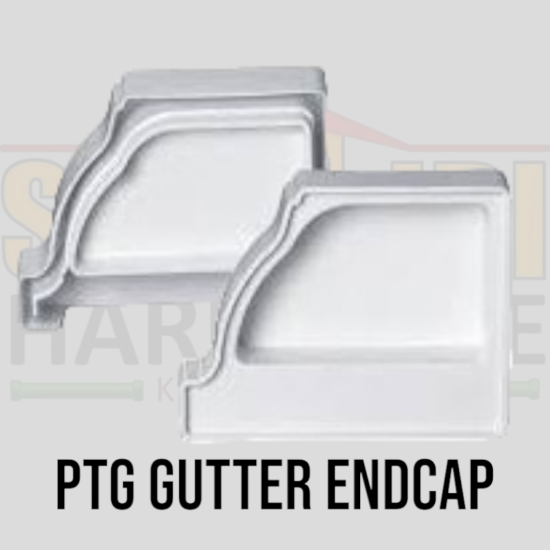 SQUARE GUTTER ENDCAP  - WHITE