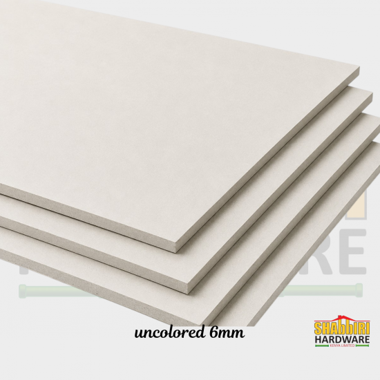 Uncoloured Smooth Board 6mm × 1200mm × 2400mm | Paintable Walling Board Kenya