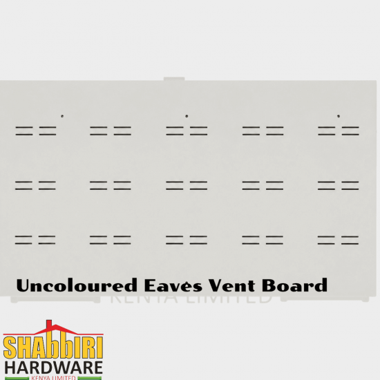 Fiber Cement  Eaves Vent Board 4mm × 600mm × 1200mm | Vent Ceiling Board for Soffits & Roofing Eaves in Kenya