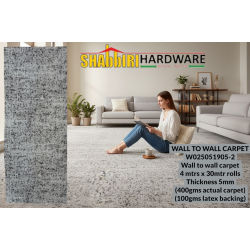 Premium Wall-to-Wall Carpet W025051905-2 – 5mm Thick Heavy Duty Soft Carpet Flooring 